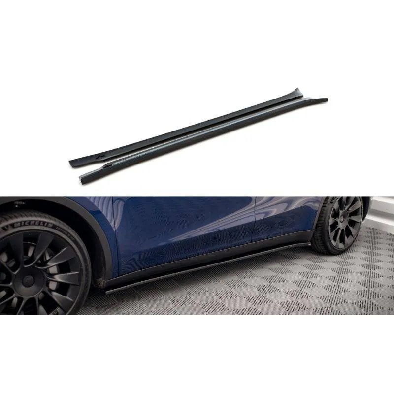 Maxton - Rajouts Des Bas De Caisse V.2 Tesla Model Y Noir Brillant