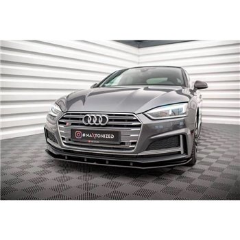 Maxton - Street Pro Lame Du Pare-Chocs Avant Audi A5 S-Line / S5 Coupe / Sportback F5 Noir-Rouge
