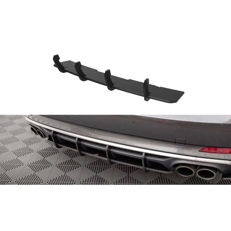 Maxton - Street Pro Central Diffuseur Arriere Audi S5 Coupe / Sportback F5 Noir