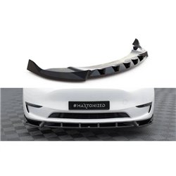 Maxton - Lame Du Pare-Chocs Avant V.1 Tesla Model Y Noir Brillant