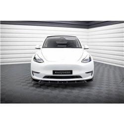 Maxton - Lame Du Pare-Chocs Avant V.1 Tesla Model Y Noir Brillant