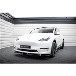 Maxton - Lame Du Pare-Chocs Avant V.1 Tesla Model Y Noir Brillant