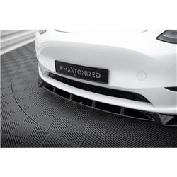 Maxton - Lame Du Pare-Chocs Avant V.1 Tesla Model Y Noir Brillant