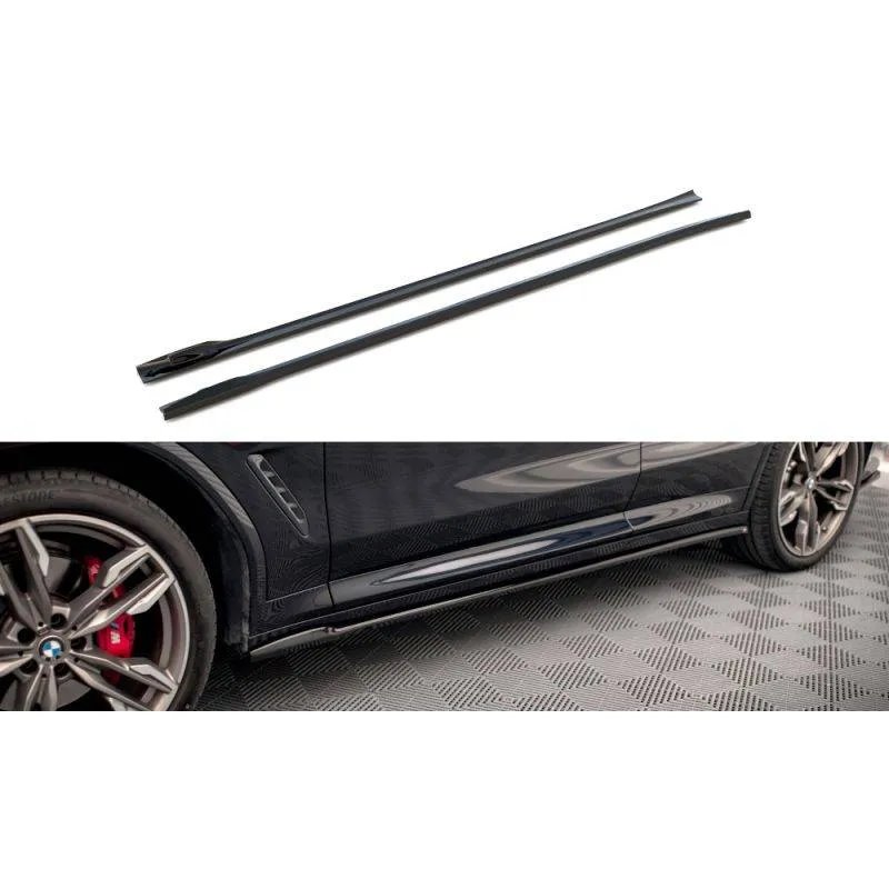 Maxton - Rajouts Des Bas De Caisse V.2 BMW X3 M40d / M40i / M-Pack G01 Noir Brillant
