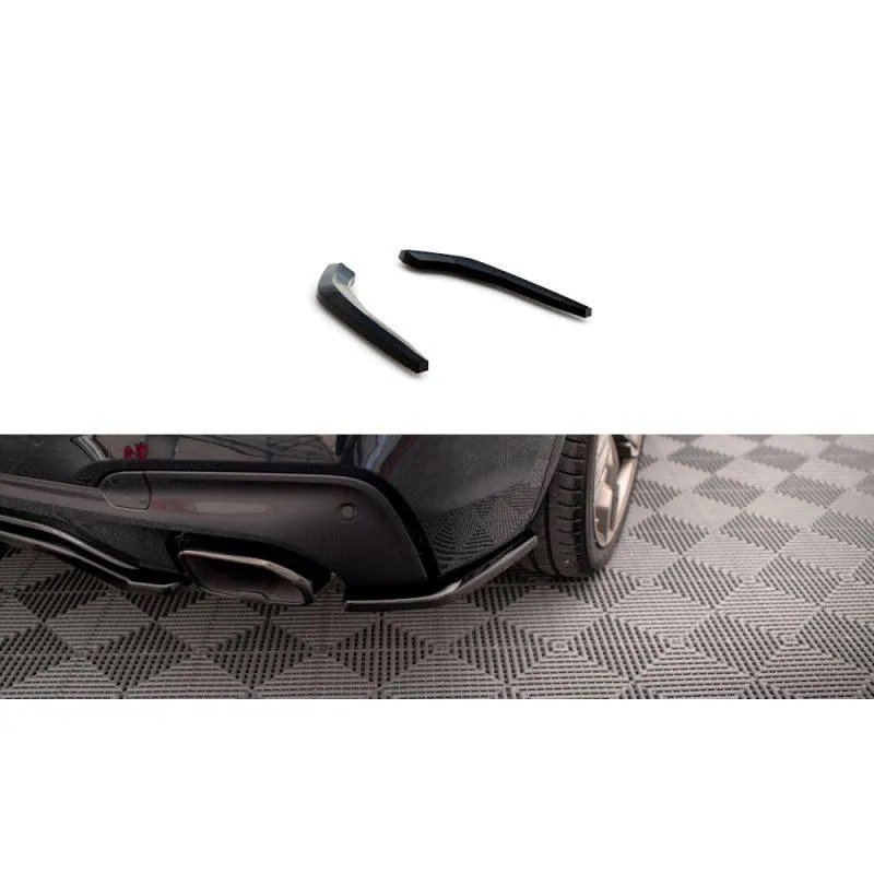 Maxton - Lames De Pare-Chocs Arrière Latérales BMW X3 M40i / M40d G01 Noir Brillant