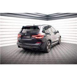Maxton - Lames De Pare-Chocs Arrière Latérales BMW X3 M40i / M40d G01 Noir Brillant