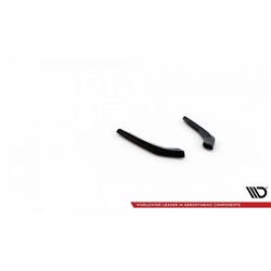 Maxton - Lames De Pare-Chocs Arrière Latérales BMW X3 M40i / M40d G01 Noir Brillant