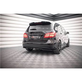 Maxton - Arriere Lame (avec une barre verticale) Mercedes-Benz B W246 Facelift Noir Brillant