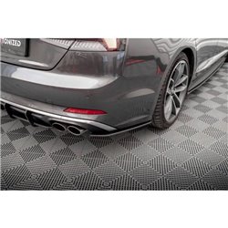 Maxton - Street Pro Lame Du Pare Chocs Arriere Audi S5 Sportback F5 Noir-Rouge