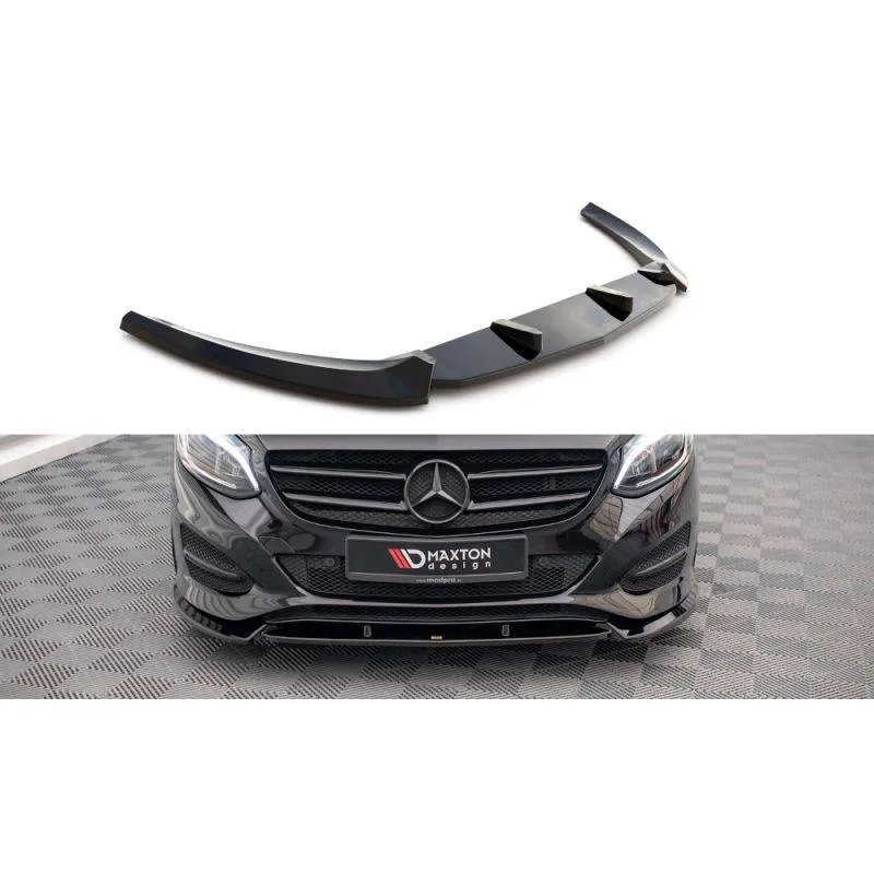 Maxton - Lame Du Pare-Chocs Avant Mercedes-Benz B W246 Facelift Noir Brillant
