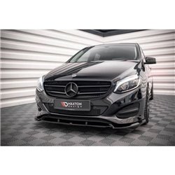 Maxton - Lame Du Pare-Chocs Avant Mercedes-Benz B W246 Facelift Noir Brillant