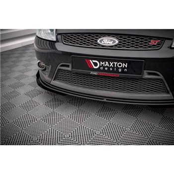Maxton - Street Pro Lame Du Pare-Chocs Avant V.1 Ford Fiesta ST Mk6 Noir + Rabats Brillant 
