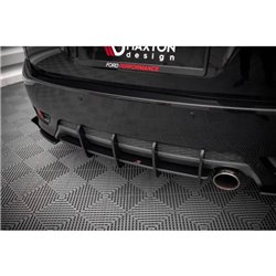 Maxton - Street Pro Central Diffuseur Arriere Ford Fiesta ST Mk6 Noir-Rouge