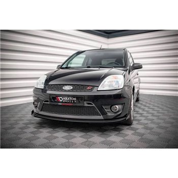 Maxton - Street Pro Lame Du Pare-Chocs Avant V.1 Ford Fiesta ST Mk6 Noir-Rouge + Rabats Brillant