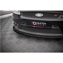 Maxton - Street Pro Lame Du Pare-Chocs Avant V.1 Ford Fiesta ST Mk6 Noir-Rouge + Rabats Brillant