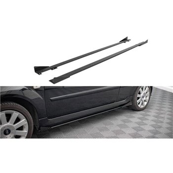 Maxton - Street Pro Rajouts Des Bas De Caisse Ford Fiesta ST Mk6 Noir + Rabats Brillant