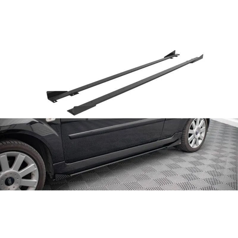 Maxton - Street Pro Rajouts Des Bas De Caisse Ford Fiesta ST Mk6 Noir + Rabats Brillant