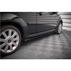 Maxton - Street Pro Rajouts Des Bas De Caisse Ford Fiesta ST Mk6 Noir + Rabats Brillant 