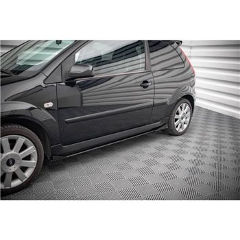 Maxton - Street Pro Rajouts Des Bas De Caisse Ford Fiesta ST Mk6 Noir + Rabats Brillant 