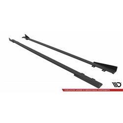 Maxton - Street Pro Rajouts Des Bas De Caisse Ford Fiesta ST Mk6 Noir + Rabats Brillant 