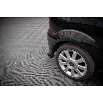 Maxton - Street Pro Lame Du Pare Chocs Arriere Ford Fiesta ST Mk6 Noir-Rouge + Rabats Brillant