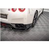 Maxton - Arriere Lame (avec une barre verticale) Nissan GTR R35 Facelift Noir Brillant