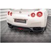 Maxton - Arriere Lame (avec une barre verticale) Nissan GTR R35 Facelift Noir Brillant
