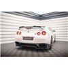 Maxton - Arriere Lame (avec une barre verticale) Nissan GTR R35 Facelift Noir Brillant