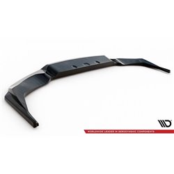 Maxton - Arriere Lame (avec une barre verticale) Nissan GTR R35 Facelift Noir Brillant
