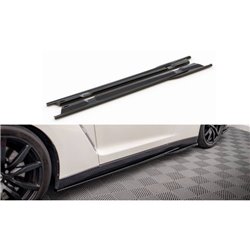 Maxton - Rajouts Des Bas De Caisse Nissan GTR R35 Facelift Noir Brillant
