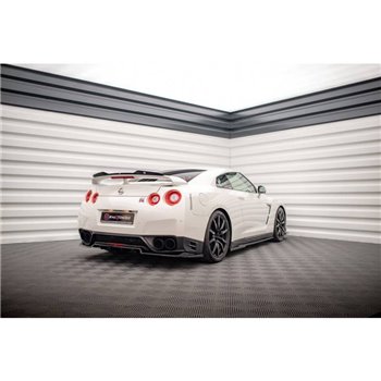 Maxton - Rajouts Des Bas De Caisse Nissan GTR R35 Facelift Noir Brillant