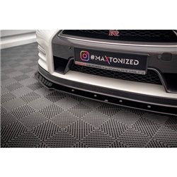 Maxton - Lame Du Pare-Chocs Avant Nissan GTR R35 Facelift Noir Brillant