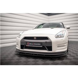 Maxton - Lame Du Pare-Chocs Avant Nissan GTR R35 Facelift Noir Brillant