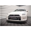 Maxton - Lame Du Pare-Chocs Avant Nissan GTR R35 Facelift Noir Brillant