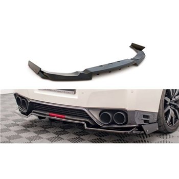 Maxton - Arriere Splitter Nissan GTR R35 Facelift Noir Brillant