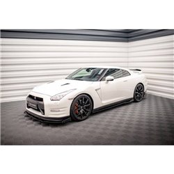 Maxton - Rajouts Des Bas De Caisse + Ailerons Nissan GTR R35 Facelift Noir Brillant