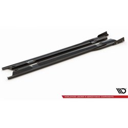 Maxton - Rajouts Des Bas De Caisse + Ailerons Nissan GTR R35 Facelift Noir Brillant