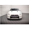 Maxton - Lame Du Pare-Chocs Avant + Ailerons Nissan GTR R35 Facelift Noir Brillant
