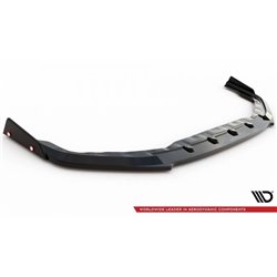 Maxton - Lame Du Pare-Chocs Avant + Ailerons Nissan GTR R35 Facelift Noir Brillant