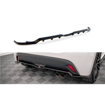 Maxton - Arriere Splitter (avec une barre verticale) V.2 Toyota Yaris Mk4 Noir Brillant