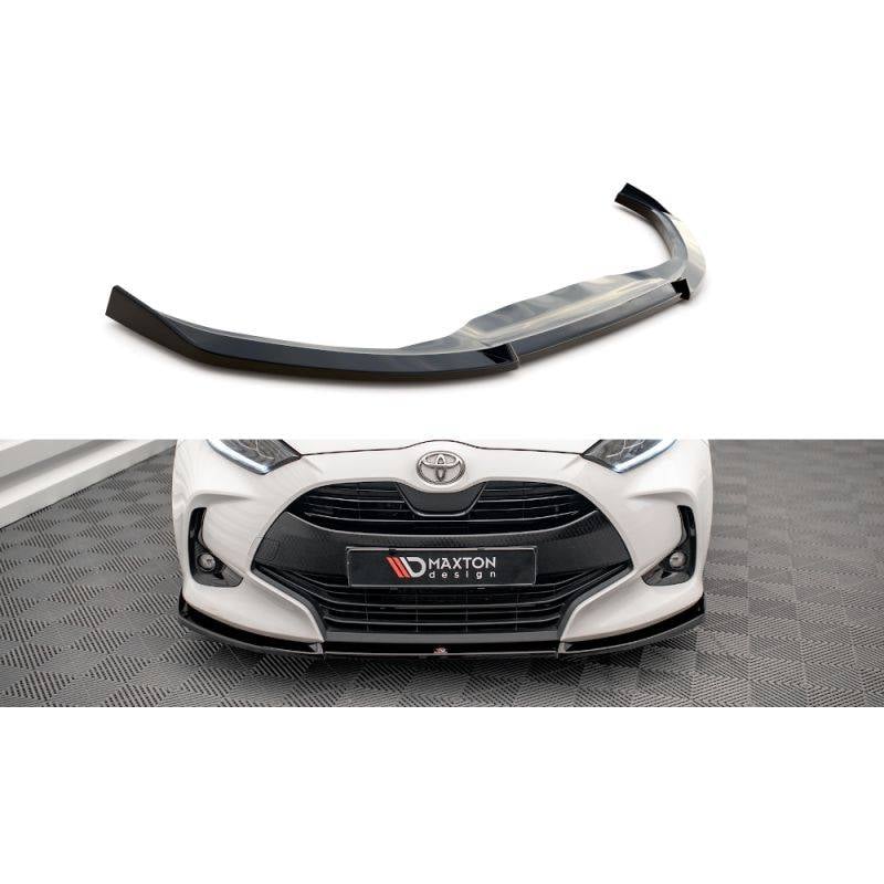 Maxton - Lame Du Pare-Chocs Avant V.3 Toyota Yaris Mk4 Noir Brillant