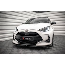 Maxton - Lame Du Pare-Chocs Avant V.3 Toyota Yaris Mk4 Noir Brillant