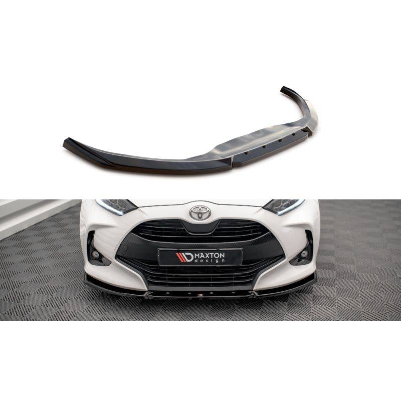 Maxton - Lame Du Pare-Chocs Avant V.2 Toyota Yaris Mk4 Noir Brillant