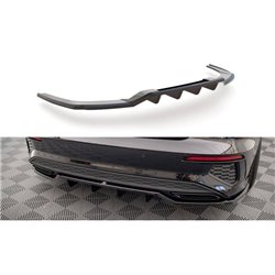 Maxton - Arriere Splitter (avec une barre verticale) Audi A3 S-Line Sedan 8Y Noir Brillant