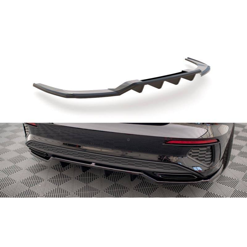 Maxton - Arriere Splitter (avec une barre verticale) Audi A3 S-Line Sedan 8Y Noir Brillant