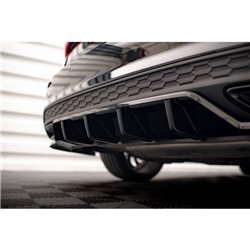 Maxton - Arriere Lame (avec une barre verticale) Audi A3 S-Line Sedan 8Y Noir Brillant
