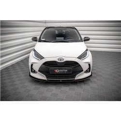 Maxton - Lame Du Pare-Chocs Avant V.1 + Ailerons Toyota Yaris Mk4 Noir Brillant