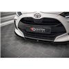 Maxton - Lame Du Pare-Chocs Avant V.1 + Ailerons Toyota Yaris Mk4 Noir Brillant