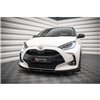 Maxton - Lame Du Pare-Chocs Avant V.1 + Ailerons Toyota Yaris Mk4 Noir Brillant