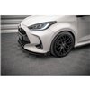 Maxton - Lame Du Pare-Chocs Avant V.1 + Ailerons Toyota Yaris Mk4 Noir Brillant
